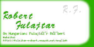 robert fulajtar business card